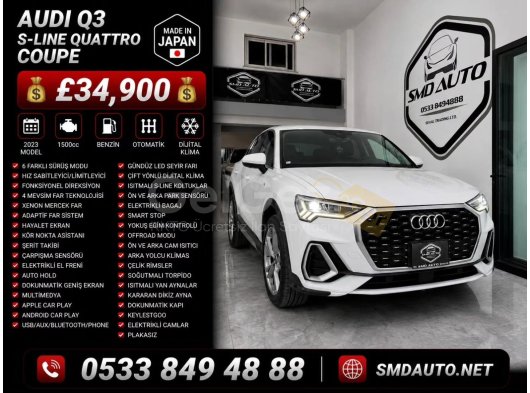 AUDI Q3 2023 MODEL OTOMATIK S LINE QUATTRO COUPE