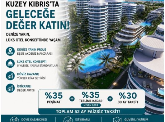 İskele Longbeach Bölgesinde Tatil Konforunda, Yüksek Getirili Bir Proje