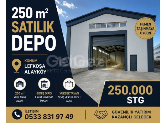SATILIK 250 M2 DEPO LEFKOŞA ALAYKÖY