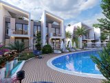 Girne Lapta'da Proje Aşamasındaki Eşyalı Daire! Bahçe ve Havuz Keyfi Sizi Bekliyor!