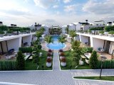 Girne Lapta'da Proje Aşamasındaki Eşyalı Daire! Bahçe ve Havuz Keyfi Sizi Bekliyor!