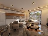 Girne Lapta'da Proje Aşamasındaki Eşyalı Daire! Bahçe ve Havuz Keyfi Sizi Bekliyor!