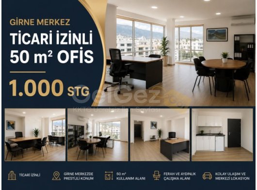 KİRALIK TİCARİ İZİNLİ İŞYERİ GİRNE MERKEZ
