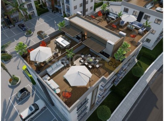 Girne Lapta'da Proje Aşamasında, Bahçeli ve Güvenlikli 2+1 Daire Satılık!