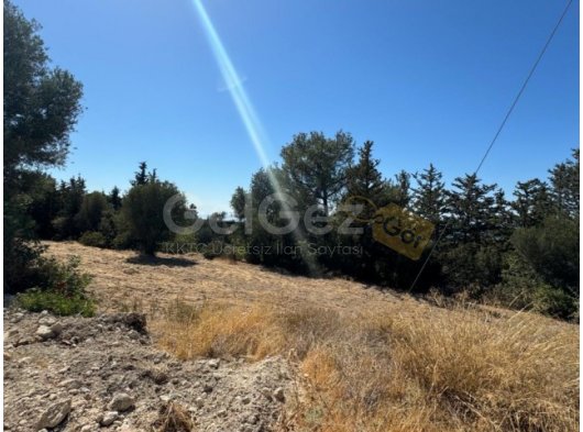 Girne karaagaçta satılık önü kesilmez deniz manzaralı arazi