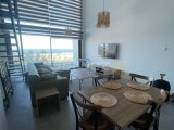Girne Esentepe’de kiralık 1+1 loft lüks daire sunvalley sitesinde