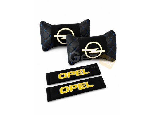 Opel Logolu Emniyet Kemeri ve Boyun Yastığı
