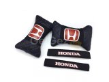 Honda Logolu Uyumlu Boyun Yastığı ve Emniyet Kemer Kılıfı Siyah