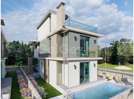 GIRNE ALSANCAKTA SATILIK 4+1 VILLA HAVUZLU