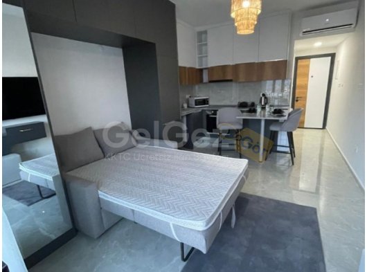 İskele Long Beach'te Deniz Manzaralı 1+0 Eşyalı Daire Kiralık