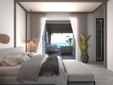 BAHÇELİ'NDE TROPİK STİLİNDE KONUMLANMIŞ, ÖNÜ DENİZ MANZARALI 4 YATAK ODALI BUNGALOV + ÇATI TERRAS VE ÖZEL HAVUZ