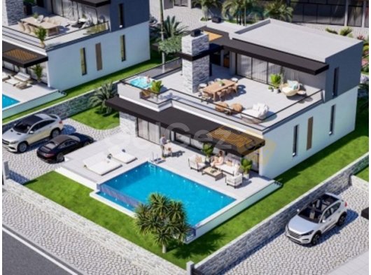 TATLISU'DA TATİL TARZI BİR REZİDANS İÇİNDE, ÇATI TERASI VE SONSUZLUK HAVUZU BULUNAN LÜKS 3 YATAK ODALI BUNGALOV