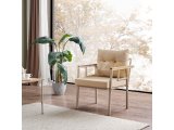 Saye Metal Bahçe Balkon Oturma Takımı 2+1+1+Orta Sehpa Cappuccino | Modern ve Dayanıklı Bahçe Mobilyası