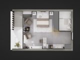 116.800 £ (BİR ADET MEVCUT) VE 2 ADETİ 119.800 £'DAN - BAHCELER'DE BUTİK BİR PROJEDE STÜDYO PENTHOUSE DAİRE