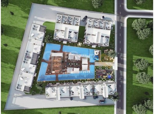 228.000 £ + KDV - YENİBOGAZICI'DA 56 m2 ÇATI TERASLI 2 YATAK ODALI LOFT DAİRE