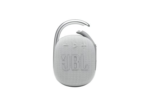 JBL Clip 4 Bluetooth Portable Speaker with Integrated Carabiner IP67 Waterproof and Dustproof White