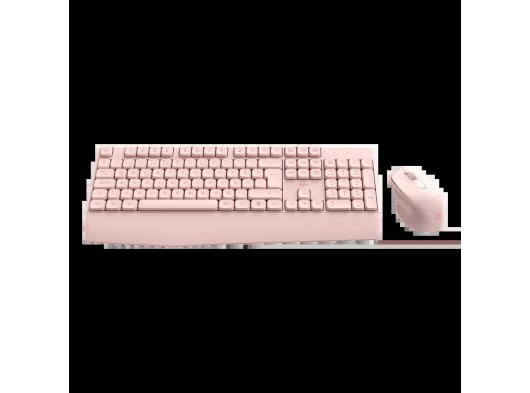 DAXİ MK-260 Klavye Kablosuz Set 2.4GHz Pembe Q TR Comfort Touch Combo Pad Hediyeli