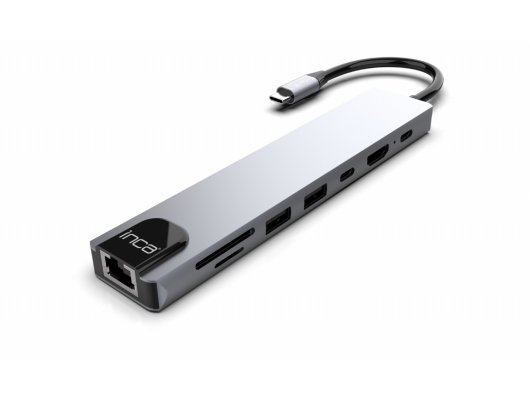 INCA ITPC-7T Type-C Hub X8 Combo Converter + Converter + Multiplexer Aluminium Housing