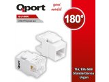 QPORT Q-J180K CAT6 180 DERECE KEYSTONE JACK