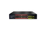 URANIUM POE-1621SFP-200W 16PORT 10/100+2XGIGABIT RJ45+1XSFP UPLINK POE RACKMOUNT SWITCH