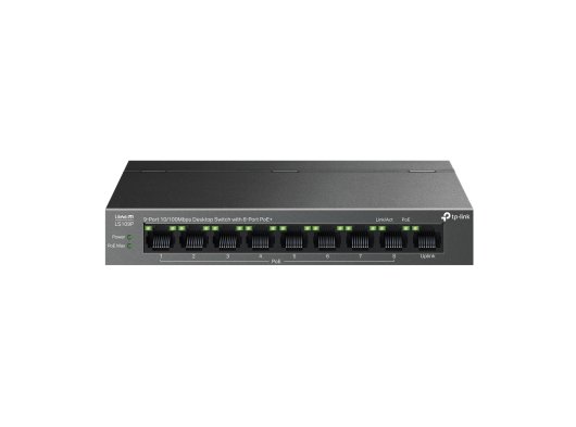 TP-Link LS109P 9Port 1 X 10/100Mbps + 8 X 10/100 Mbps PoE+, 63W Switch