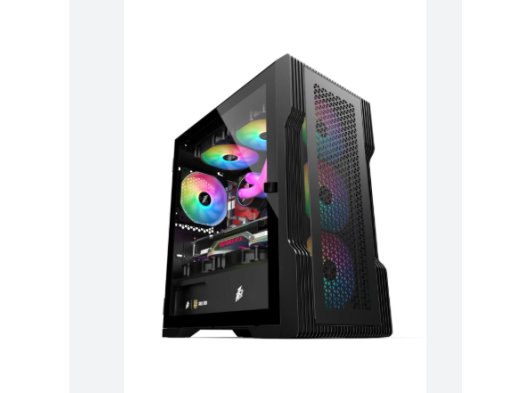 1ST PLAYER TRILOBITE T3 SİYAH 600W 80+ ARGB 4X12CM FAN TEMPERLİ CAM MESH USB 3.0 M-ATX KASA