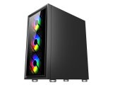 1ST PLAYER AR7-G SİYAH 750W 80+ SILVER ATX 3.1 ARGB 4X12CM FAN TEMPERLİ CAM USB 3.0 ATX KASA