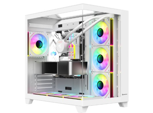 GAMEPOWER WARCRY TOPGLASS 4XARGB KASA 850W WHITE