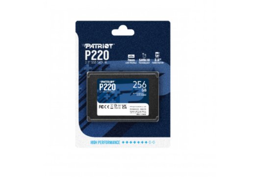PATRIOT P220 256GB 2.5'' SATA3 SSD 550/490MB/S