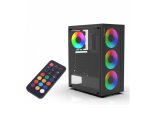 INCA EGM-15XN 4X120mm ARGB Fan Control Remote USB 3.0 Mid-Tower ATX Tempered Glass Gaming KASA (PSU YOK)