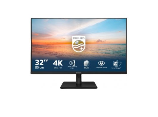 PHILIPS 31.5 4MS 60MHZ 4K UHD 3840X2160 2XHDMI 1XDP HOPARLÖR FLICKER-FREE DÜŞÜK MAVİ IŞIK VESA SİYAH
