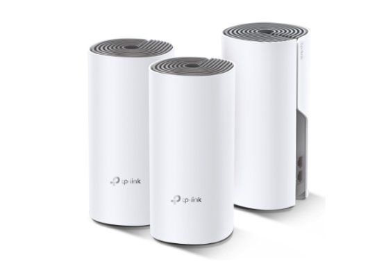TP-Link Deco E4 3P AC1200 Mesh Router 300 Mbps 2.4GHz+867Mbps 5GHz,2×10/100 Mbps Ports (WAN/LAN auto-sensing) (ÜÇLÜ PAKET)