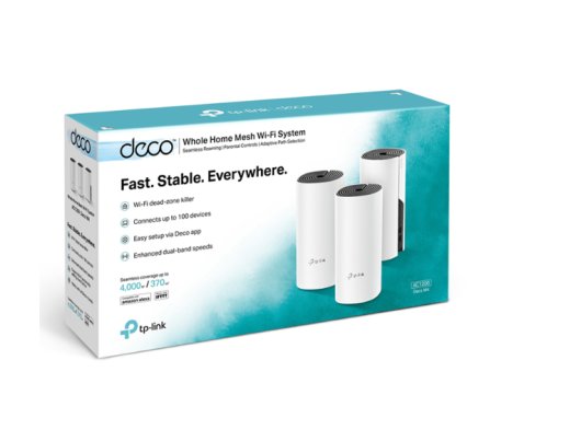 TP-Link Deco M4 3P AC1200 Mesh Router 300 Mbps 2.4GHz+867Mbps 5GHz,2× Gigabit Ports (WAN/LAN auto-sensing) (ÜÇLÜ PAKET)