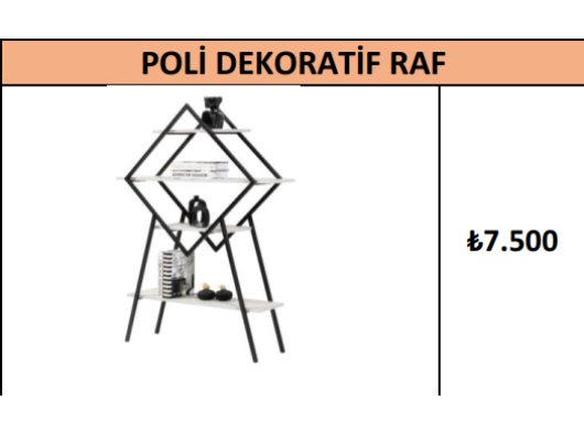 POLİ DEKORATİF RAF