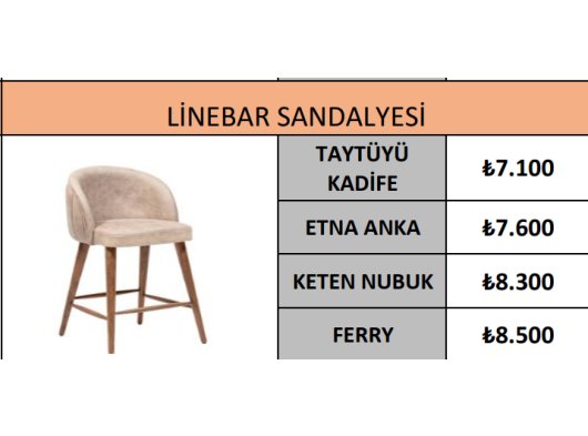 LİNEBAR SANDALYESİ