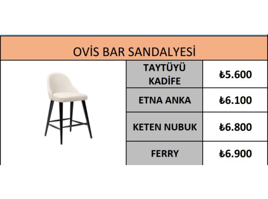 OVİS BAR SANDALYESİ