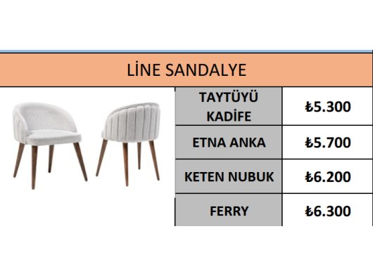 LİNE SANDALYE