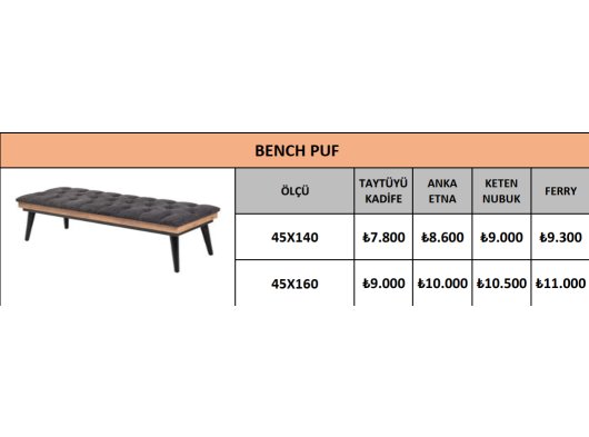 BENCH PUF