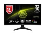 MSI 31.5 MAG 32C6 1500R VA 1MS 180HZ 1920x1080,16:9 FreeSync Premium Curved Gaming Monitör