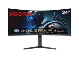 KOORUI 34'' 34E6UC 1MS 165HZ WQHD 3440X1440 CURVED GAMING MONİTÖR SIYAH