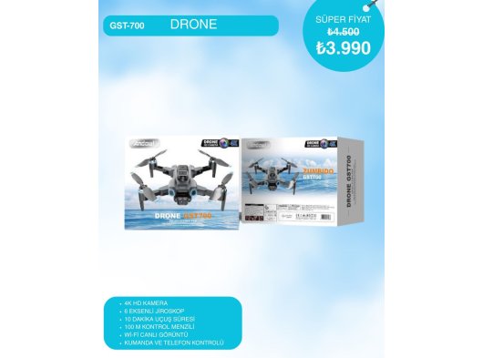 Andowl GST-700 Drone 4K Kamera ve Uzaktan Kumandalı