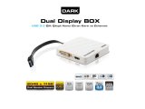 Dark UGA30 Çift Çıkışlı FullHD+ USB 3.0 / 2.0 Harici Ekran Kartı ve Gigabit Ethernet (HDMI / DVI+VGA )