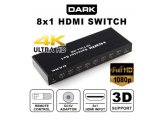DARK 8 GİRİŞ - 1 ÇIKIŞ UZAKTAN KUMANDALI HDMI SWIT
