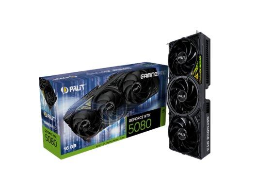 Palit RTX5080 GAMINGPRO 16GB 256Bit GDDR7 3x DP, HDMI, DLSS 4, NVIDIA Reflex 2