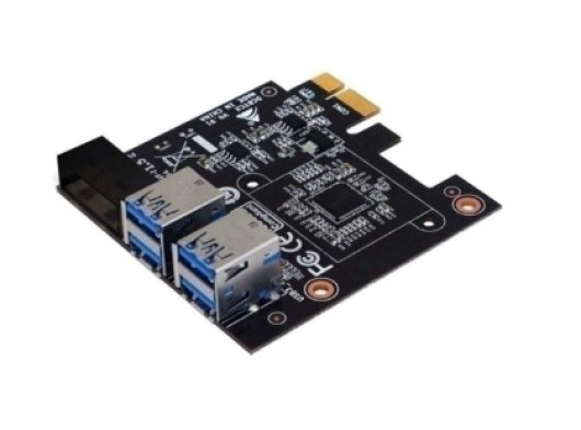 Biostar PCI-E 1x to 4x USB3.0 Riser Adaptör DCBTC2