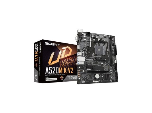 GIGABYTE A520M-K V2 1.0 DDR4 5100MHZ 1XVGA 1XHDMI 1XM.2 USB 3.2 MATX AM4 (AMD 5000,5000-G VE 4000-G SERİSİ İLE UYUMLU)