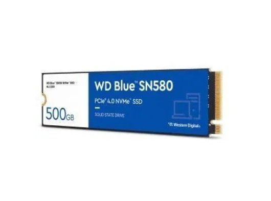 WD 500GB BLUE SN580 SSD M.2 NVME 4000MB/S 3600 MB/s PCIe Gen4 x4