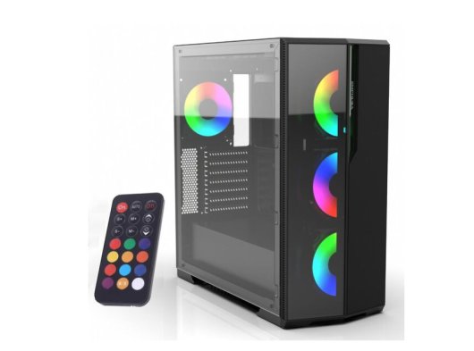 INCA EGM-17XN 4X120mm ARGB Fan Control Remote USB 3.0 Mid-Tower ATX Tempered Glass Gamıng KASA (PSU YOK)