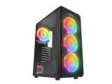 RAMPAGE HELIOS MESH 550W 80+ BRONZE SİYAH TEMPERLİ CAM 4*120MM RAINBOW ATX MIDI TOWER KASA