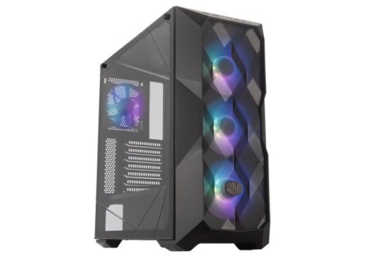 Cooler Master TD500 ARGB Mid Tower Siyah Kasa 4x120mm Fanlı, Tempered Glass, Kristal Mesh Ön pan